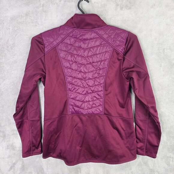 Womens Champion Burgundy Duo Dry 1/2 Zip Pullover Quilted Jacket Polyester XL - Picture 5 of 8